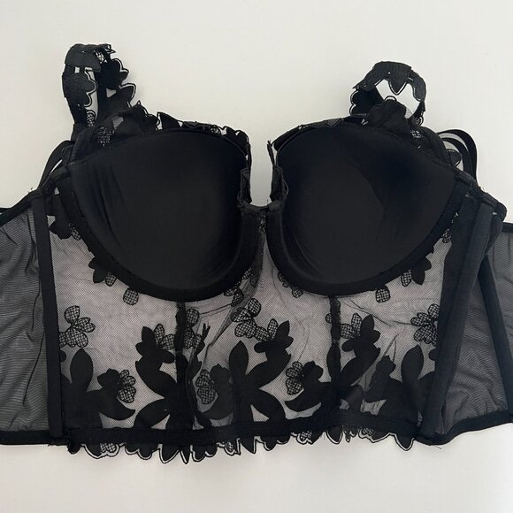 Victoria's Secret Black Floral Lace Corset - Picture 10 of 11